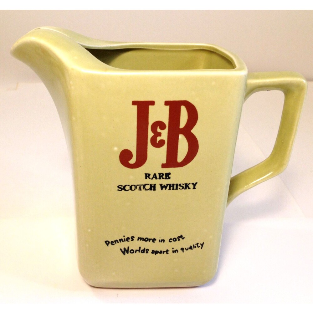 Vintage J & B Rare Scotch Whiskey Bar Water Pitcher